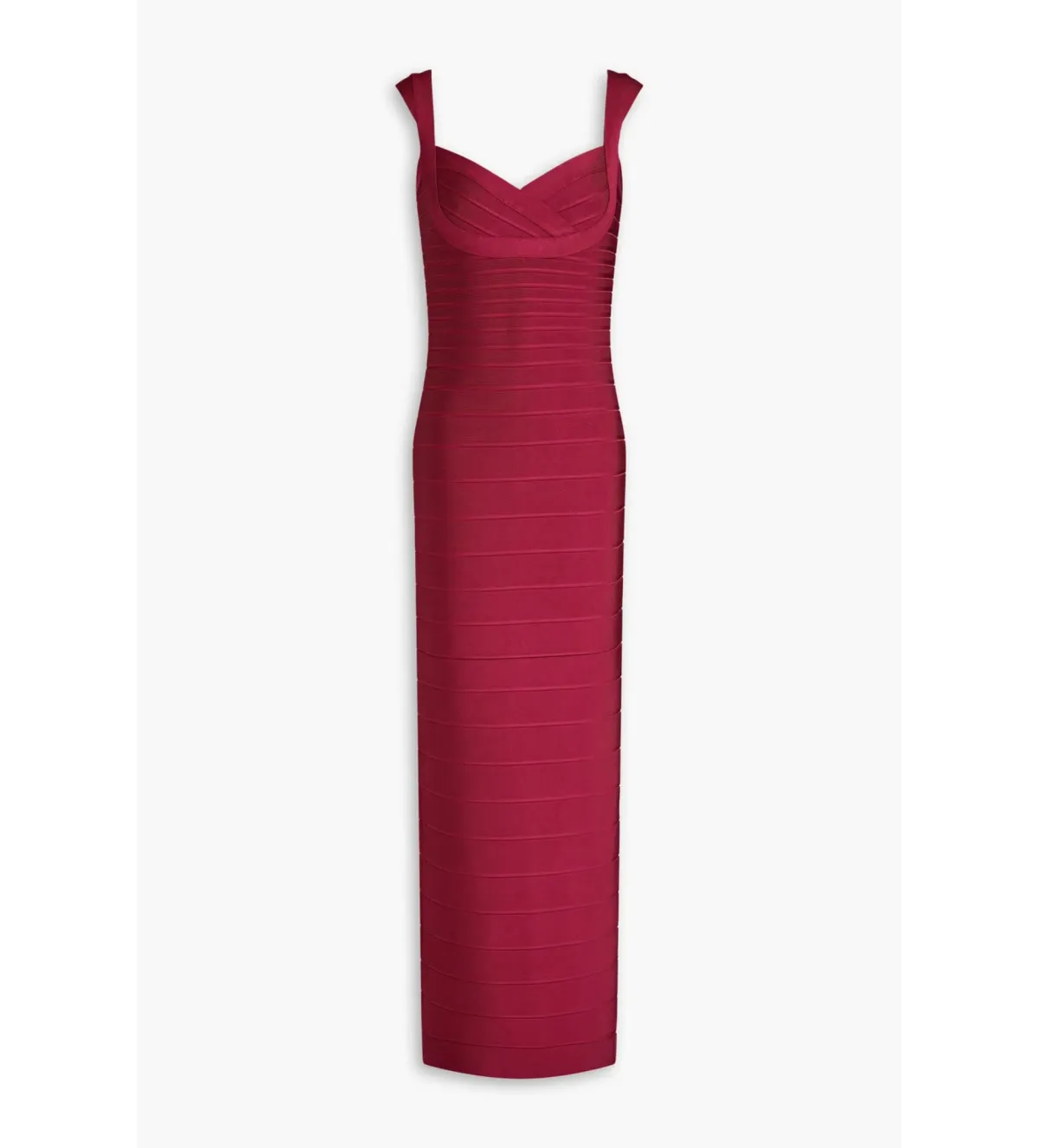 Herve Leger Sweetheart Banded Gown Burgundy Size XS/AU 6 - Image 4