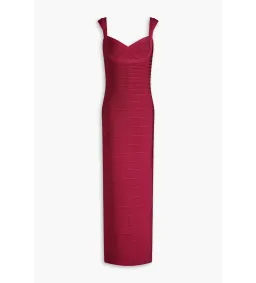 Herve Leger Sweetheart Banded Gown Burgundy Size XS/AU 6 for rent on The Volte - image 4