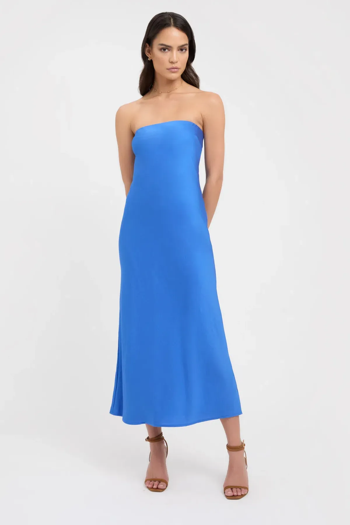 Kookai Milan Ivy Slip Midi Dress Blue Size 10 - Image 1