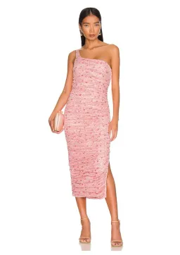 Likely Tash One Shoulder Midi Dress Pink Size 10 for rent on The Volte - image 1