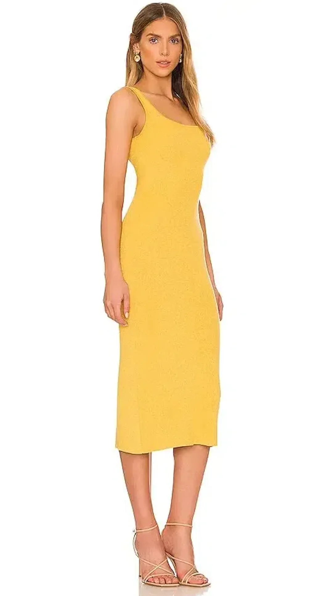 Majorelle Dress Betrys Tie Back Midi Yellow Gold Size S/ AU 6 for rent on The Volte - main image