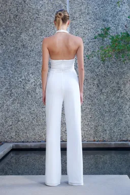 Misha Laurens Jumpsuit Ivory Size 6 for rent on The Volte - image 2