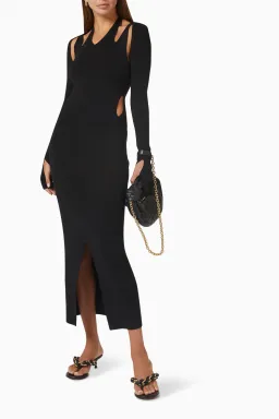 Dion Lee Plaited Merino Rib Dress Black Size XXS/Au 4 for rent on The Volte - image 2