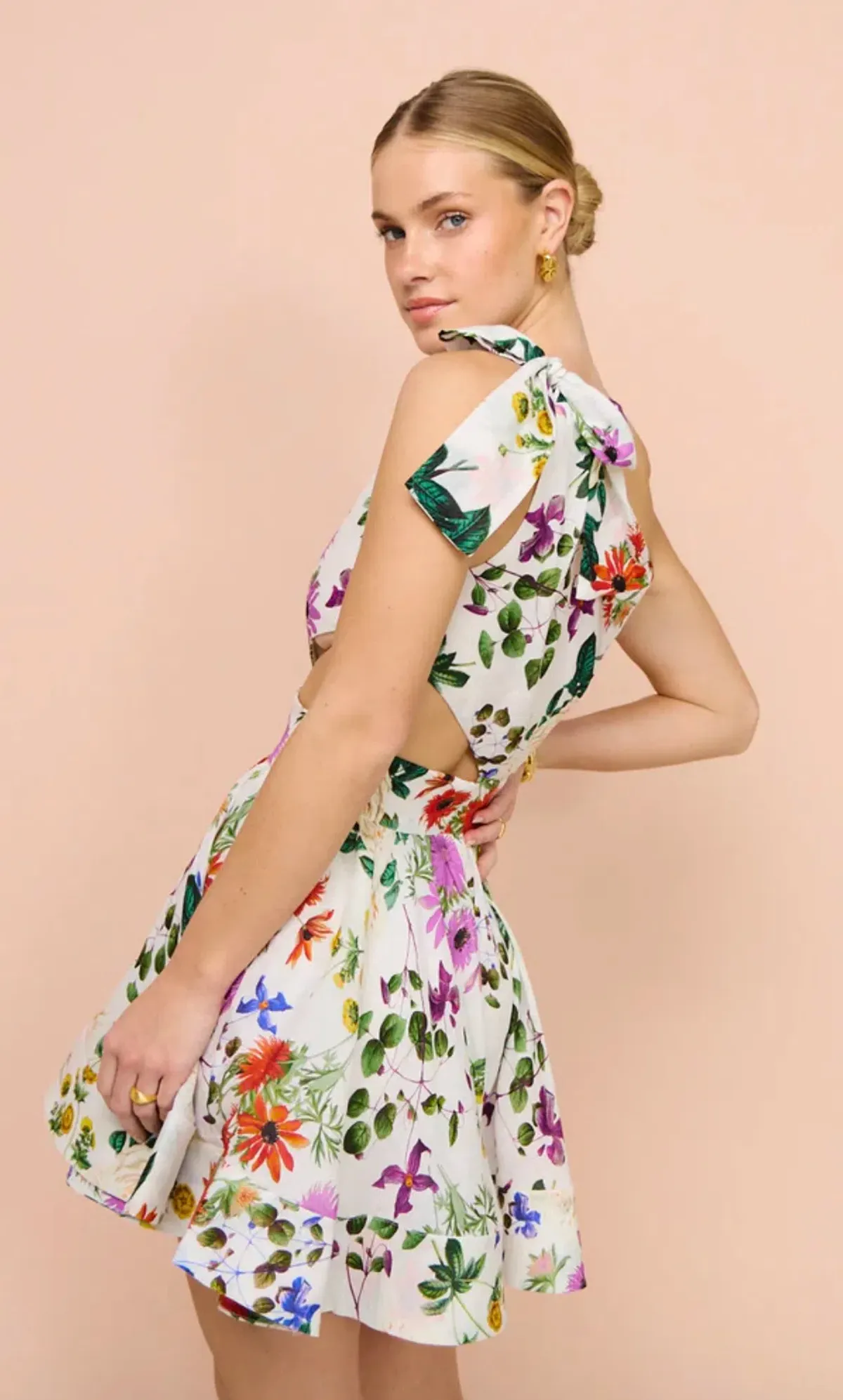 Sofia the Label Birdie One Shoulder Dress Floral Size 6 - Image 3