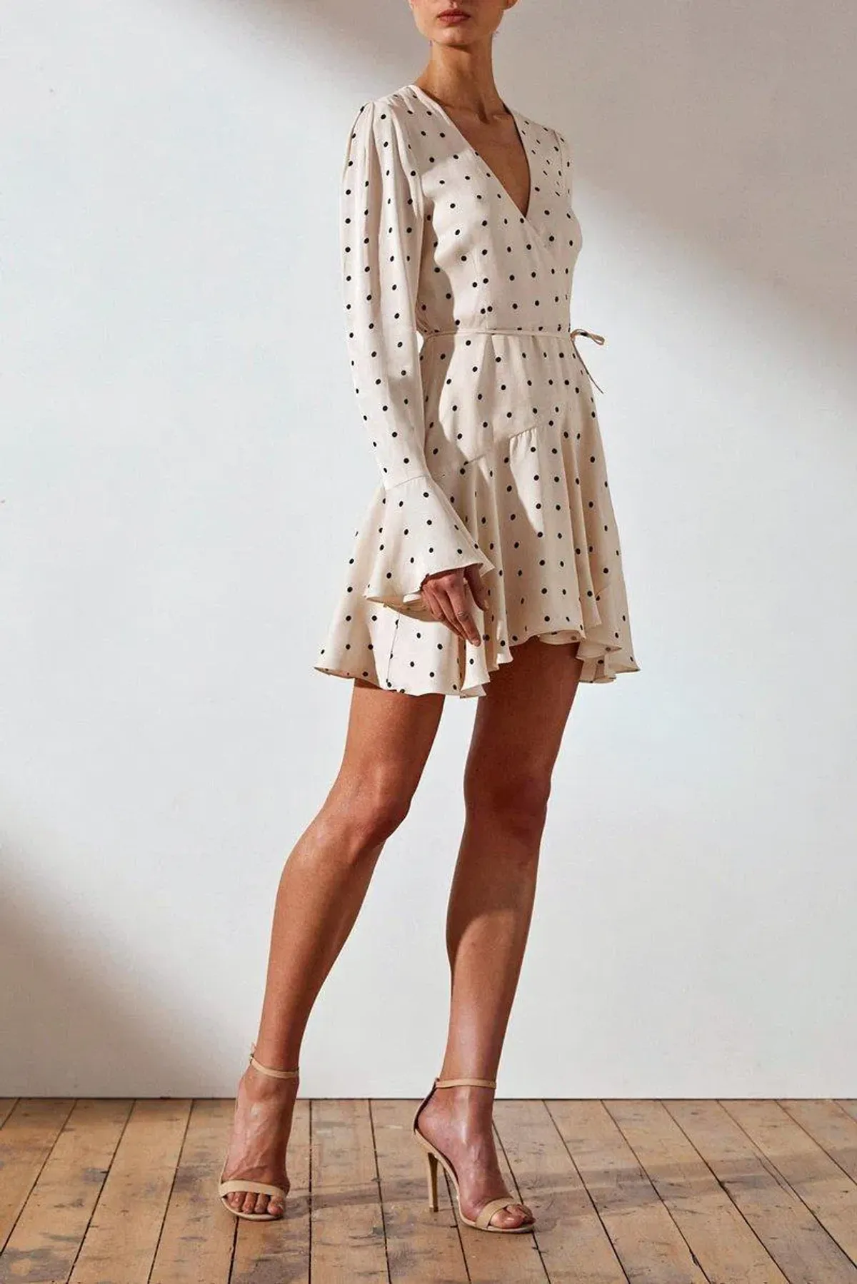 Shona Joy Odell Wrap Dress in Polka-Dots Print Size 8 - Image 1