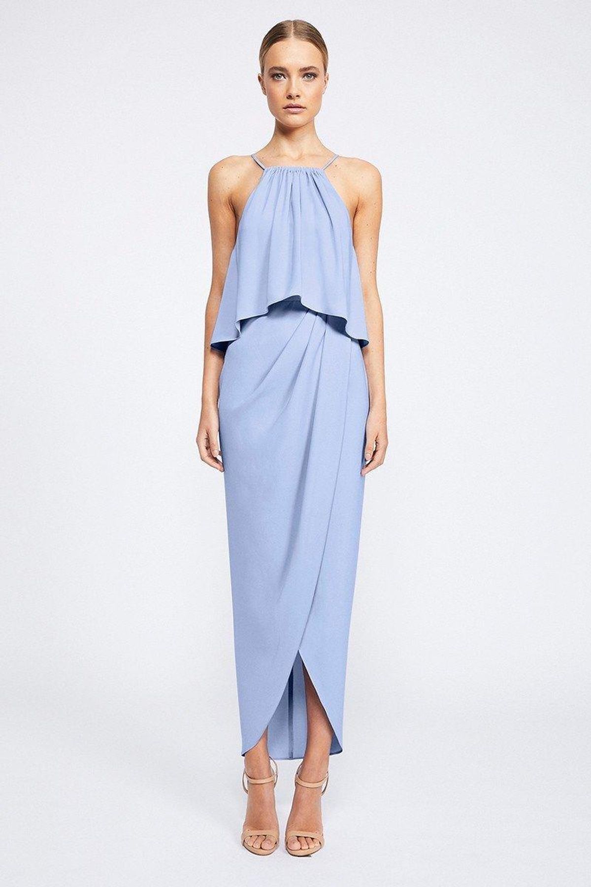 Shona Joy High Neck Frill Dress - Image 1
