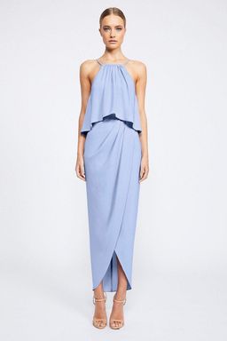 Shona Joy High Neck Frill Dress for rent on The Volte - image 1