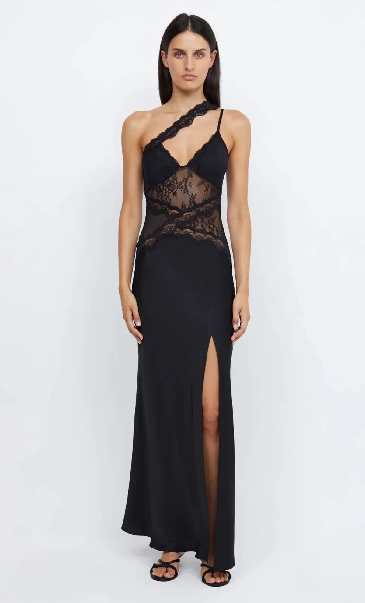 Bec & Bride Ria Asym Dress Black Size AU 8 - Image 2