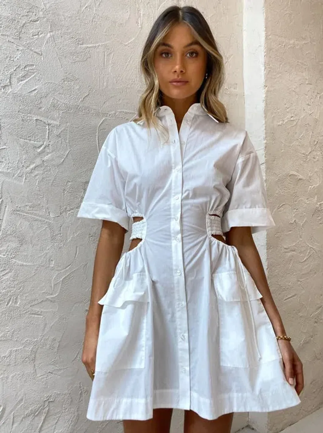 Bec & Bridge Alita Mini Dress White Size AU 10 for rent on The Volte - main image