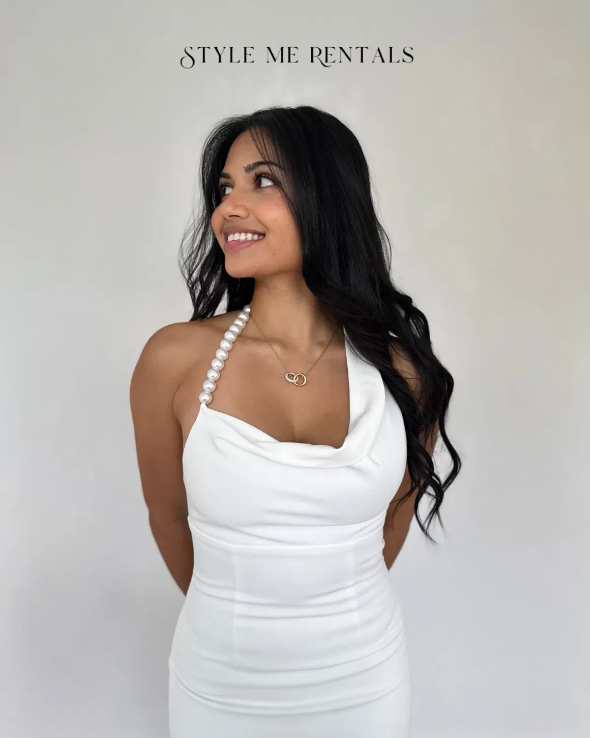 Bianca & Bridgett Mia Pearl Midi Dress White Size AU 10 - Image 4