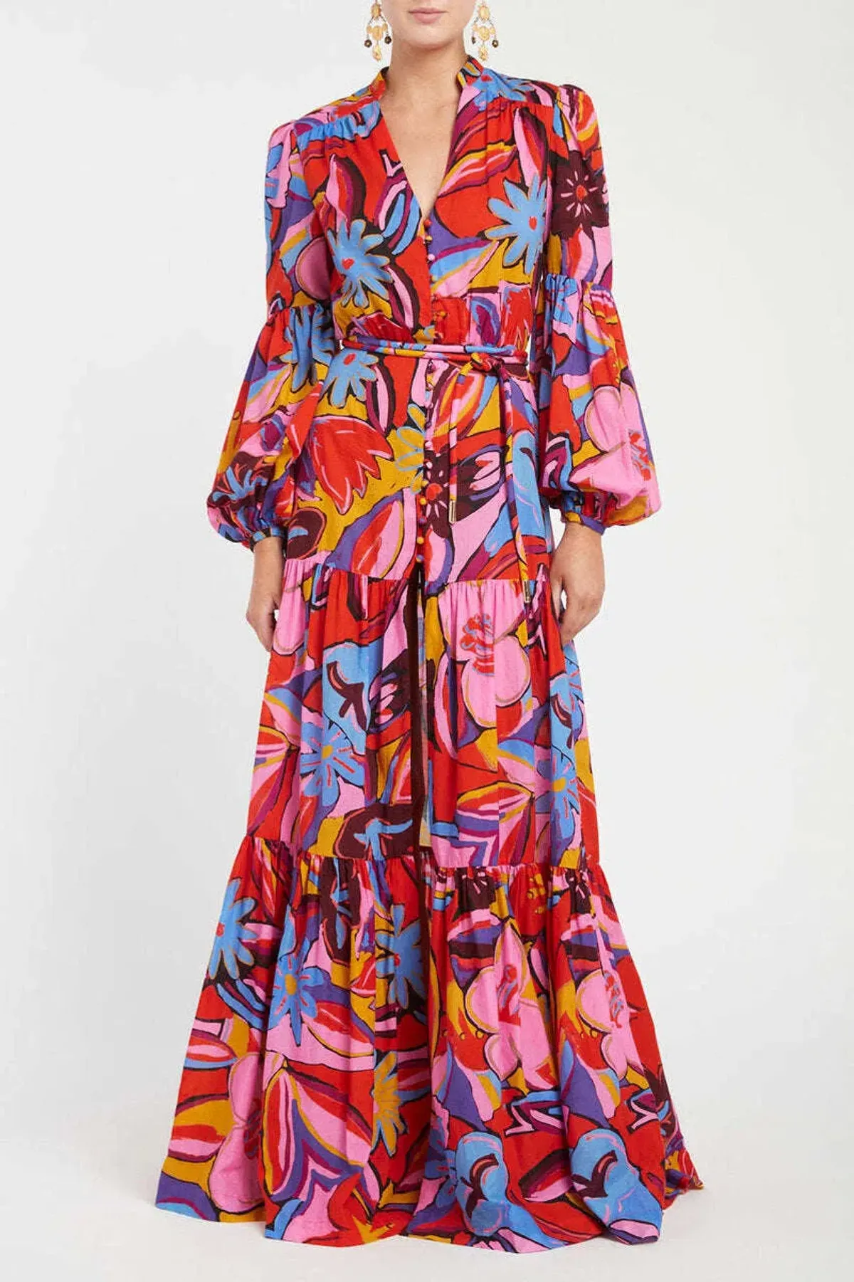 Rebecca Vallance Positano Kaftan Print Size 8 - Image 1