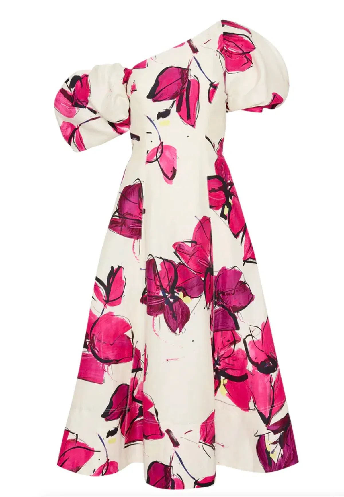 Aje Arista Tulip Sleeve Midi Dress Floral Size 6 - Image 4