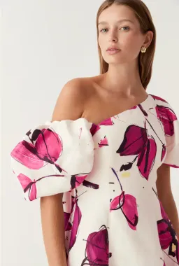 Aje Arista Tulip Sleeve Midi Dress Floral Size 6 for rent on The Volte - image 2
