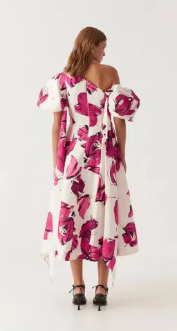 Aje Arista Tulip Sleeve Midi Dress Floral Size 6 for rent on The Volte - image 3
