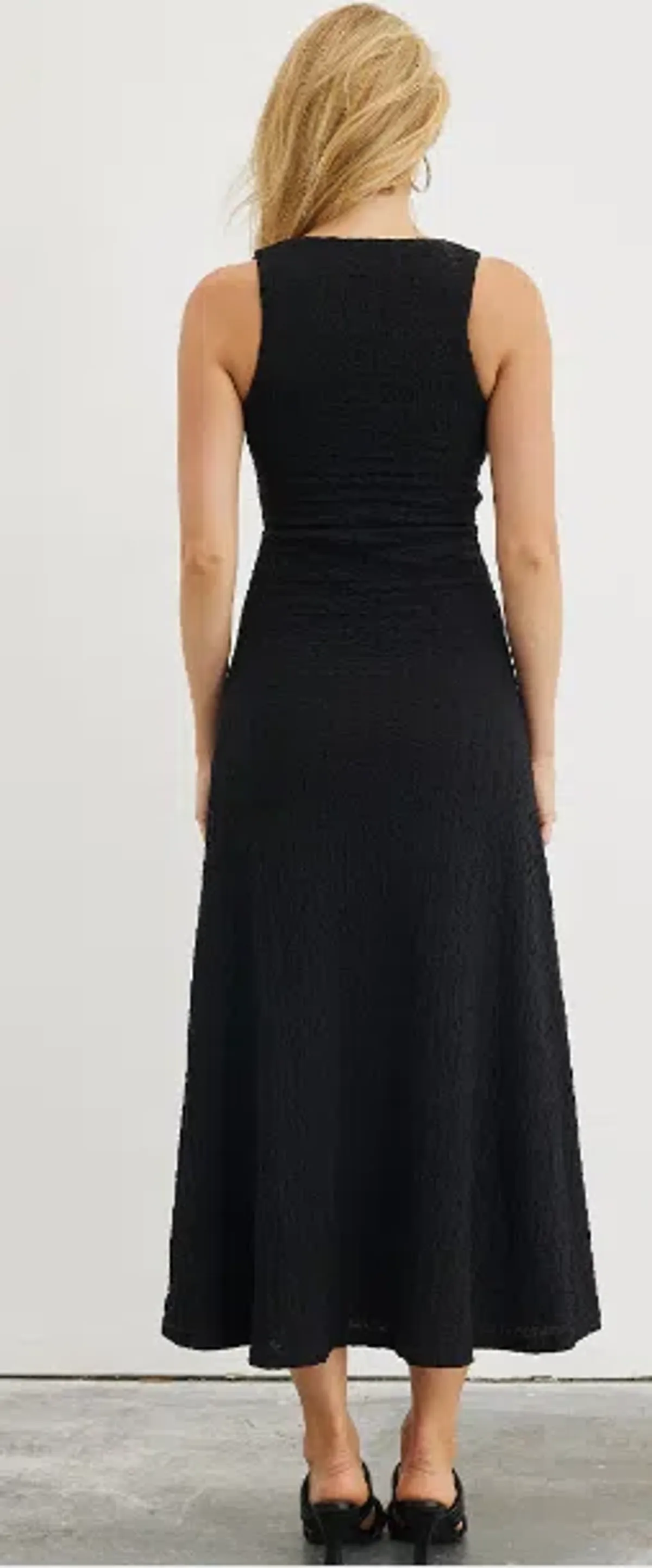 Sovere Kaya Midi Dress Black Size 6 - Image 3