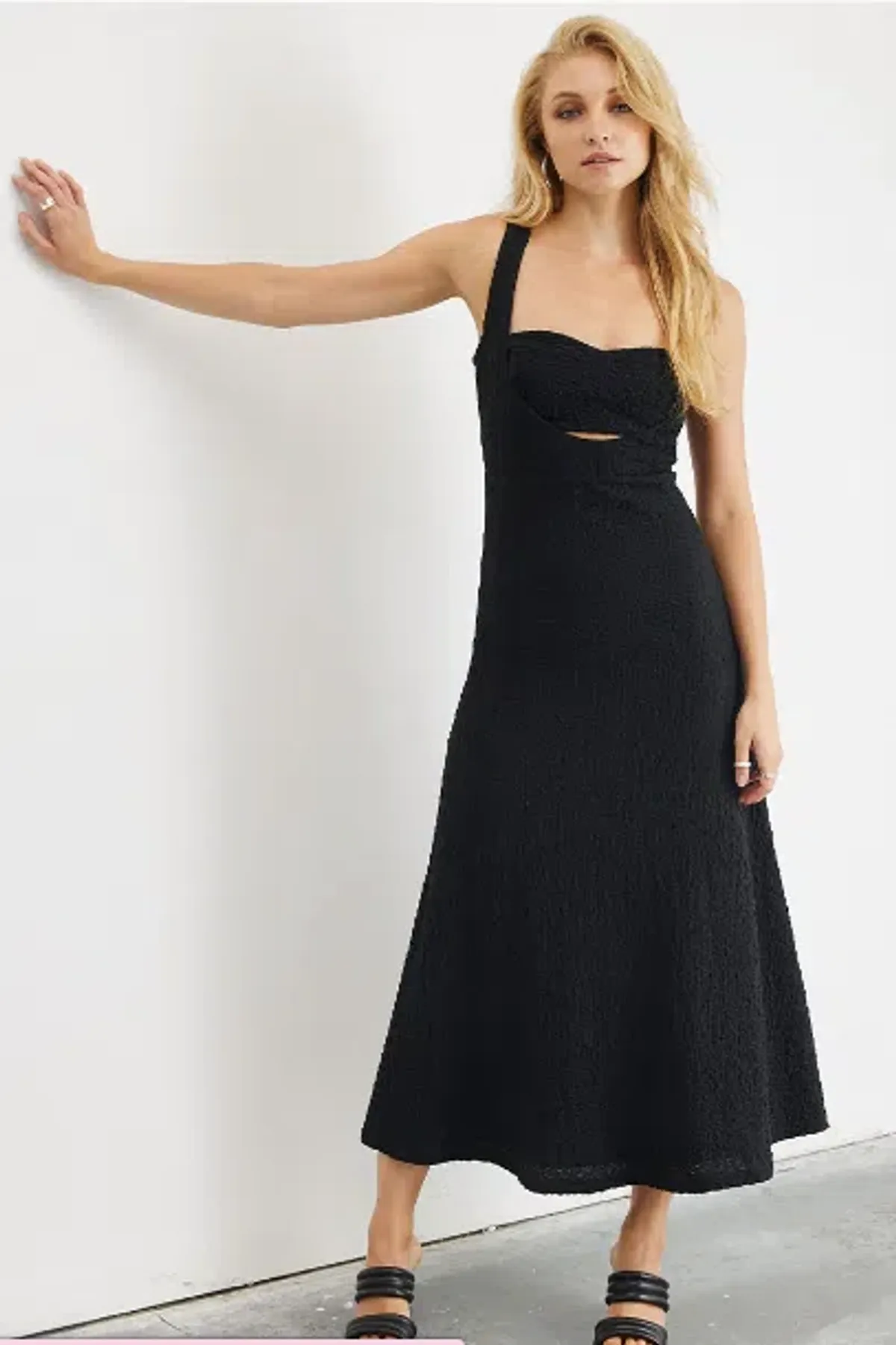 Sovere Kaya Midi Dress Black Size 6 - Image 5