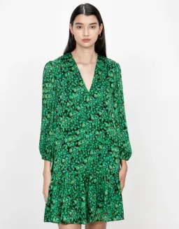 Veronika Maine Clover Print Swing Mini Dress Clover Green Size AU 10 for rent on The Volte - image 2