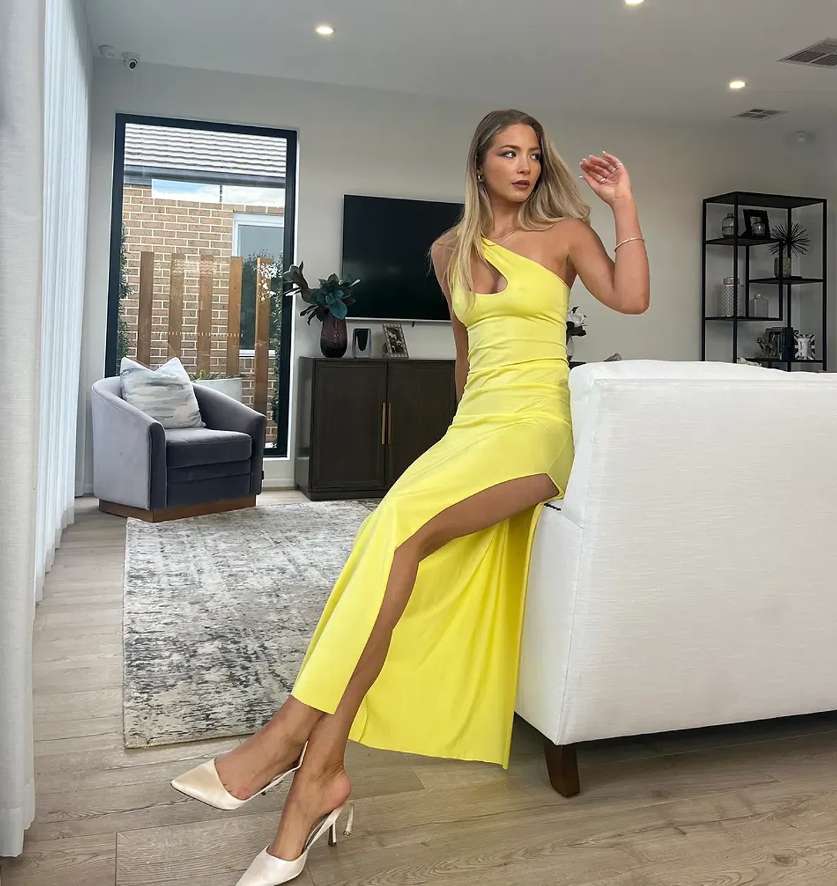 Baobab Taki Maxi Dress Yellow Size 6 - Image 2
