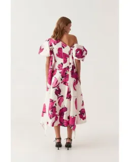 AJE Arista Tulip Sleeve Midi Dress Falling Floral Size 10 for rent on The Volte - image 4