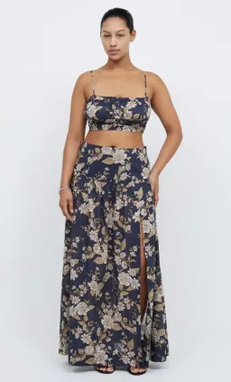 Bec & Bridge Opaline Floral Print Crop Top and Maxi Skirt Set Multi Size 10 for rent on The Volte - image 2