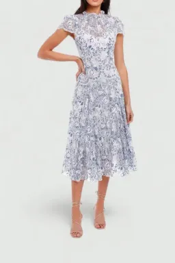 Moss and Spy Elodie Dress Blue Multi Size 14 for rent on The Volte - image 2