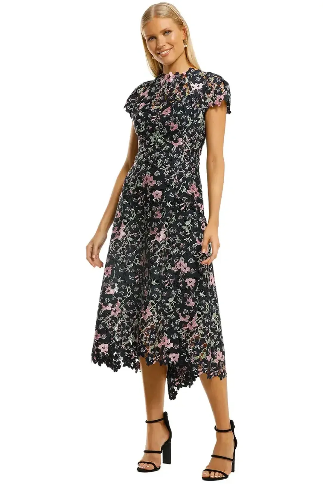 Moss and Spy Birdy Dress Floral Multi Print Size 12 for rent on The Volte - main image