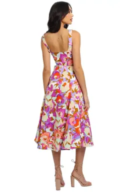 Nicholas Dawn Top and Dasia Skirt Set Abstract Floral Multi Print Size 12 for rent on The Volte - image 3