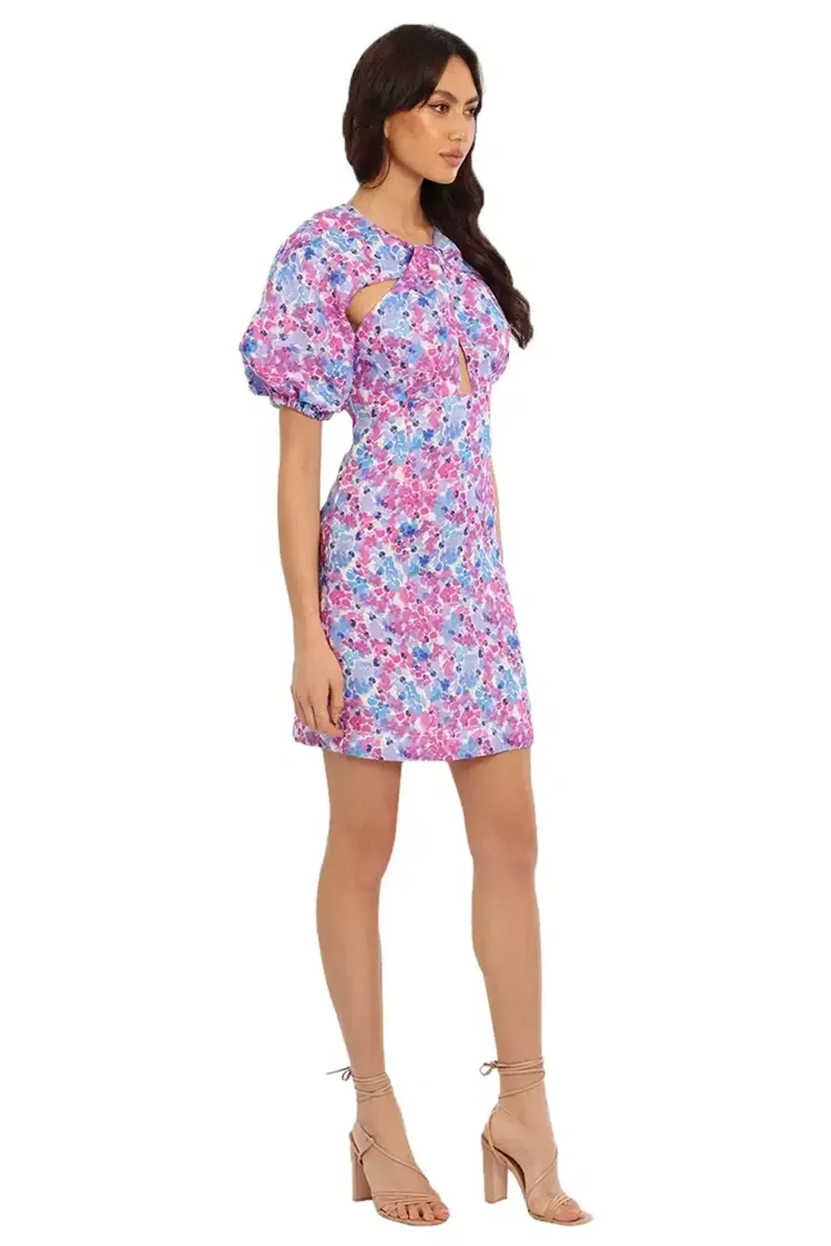 Nicholas Waverly Dress Orchid Multi Print Purple Size 14 for rent on The Volte - main image