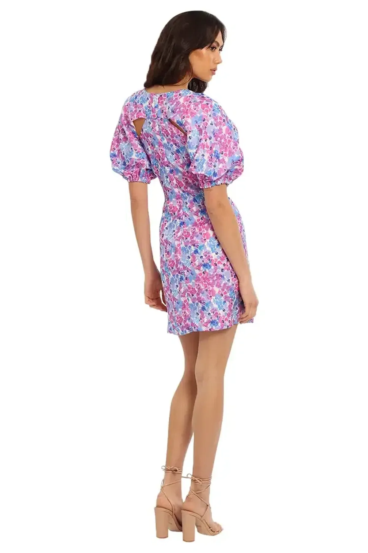 Nicholas Waverly Dress Orchid Multi Print Purple Size 6 - Image 3
