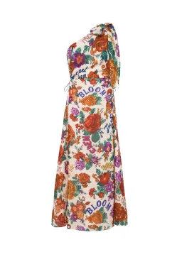 Kate Ford Palermo Tie Cut Midi Dress Floral Size 10 for rent on The Volte - image 4