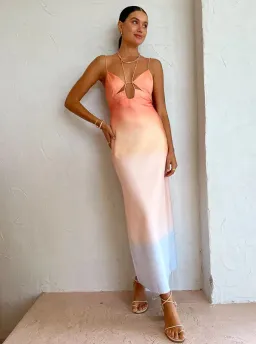 Significant Other Karli Midi Dress Horizon Size 6 for rent on The Volte - image 1