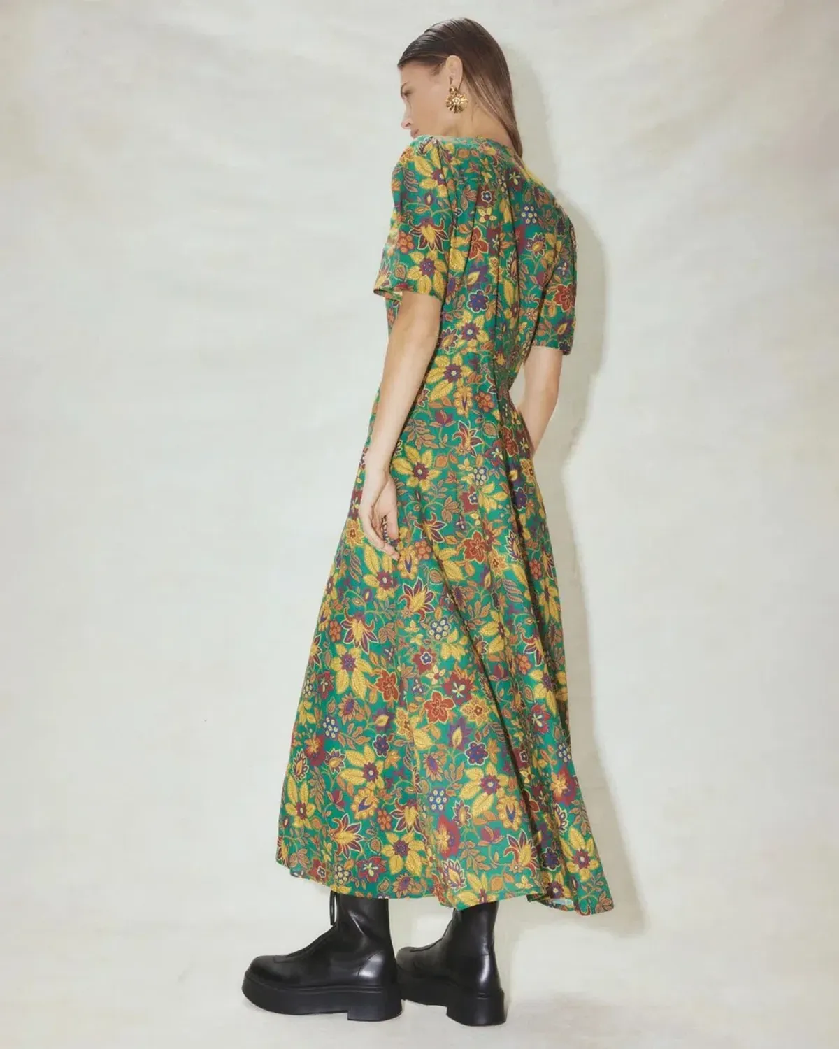 Alemais Isabella V Midi Dress Green Size 14 - Image 2