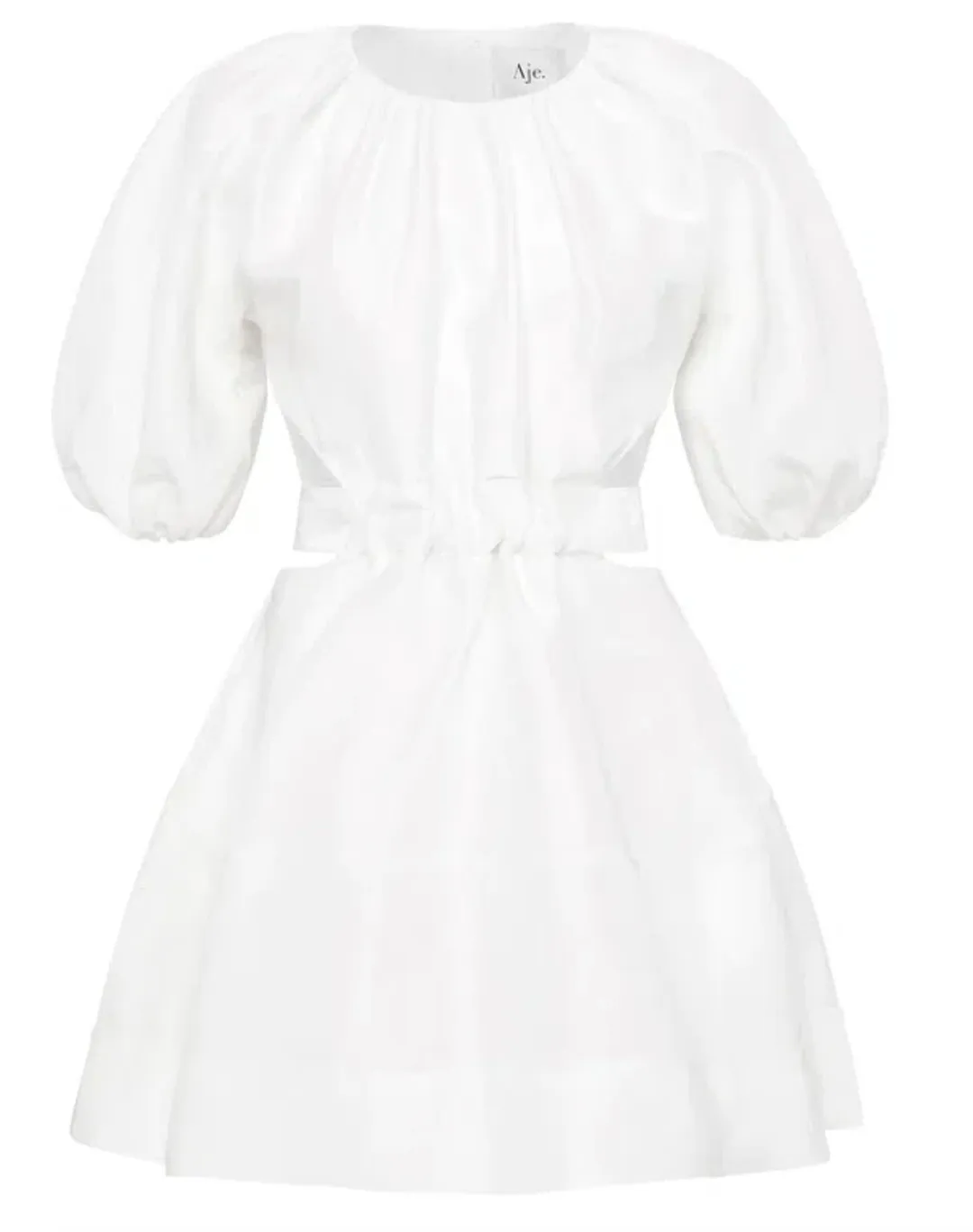 Aje Mimosa Cut Out Mini Dress White Size 8 for rent on The Volte - main image
