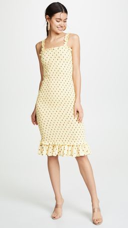 Faithfull The Brand Nadine Midi Yellow Dress Size 6 for rent on The Volte - image 4