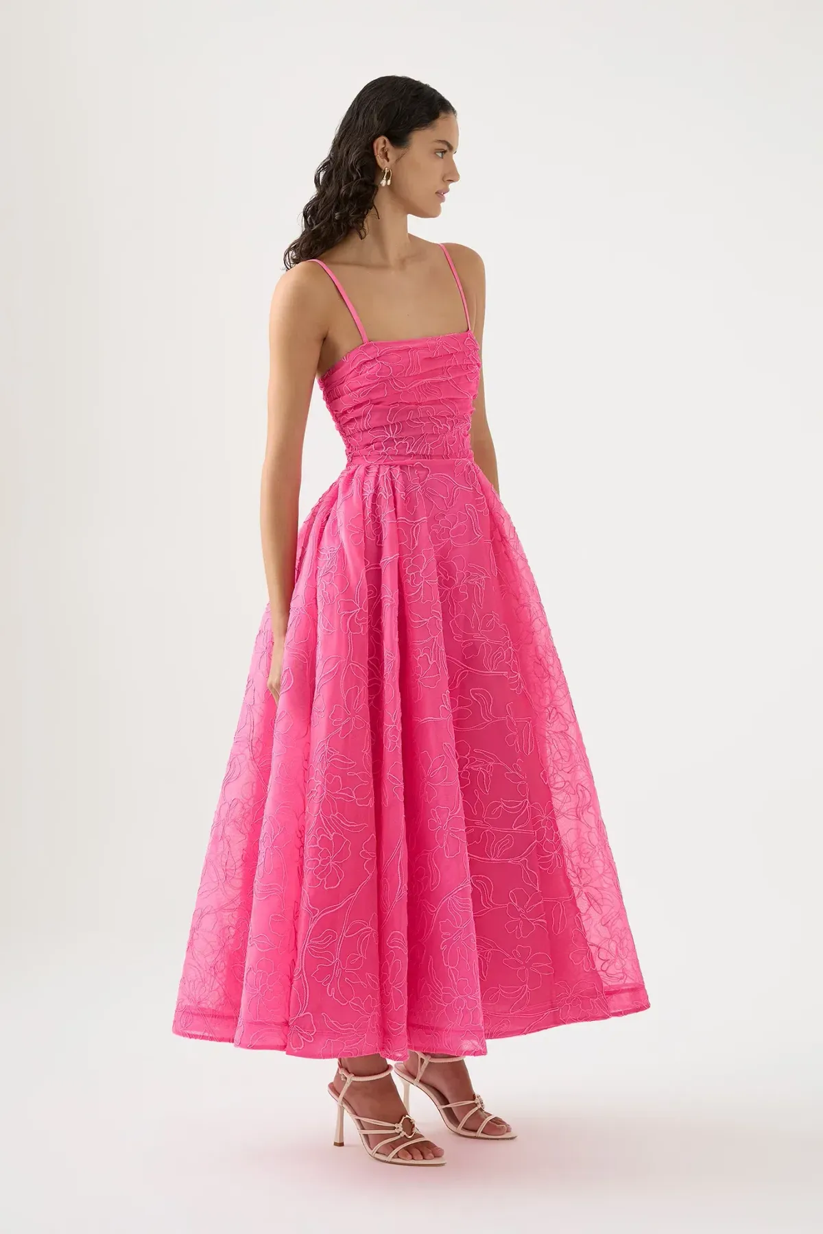 Aje Evangeline Cornelli Maxi Dress Protea Pink Size 14 - Image 2