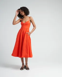 Zimmermann Wonderland Picnic Midi Dress Red Size 0/Au 8 for rent on The Volte - image 1