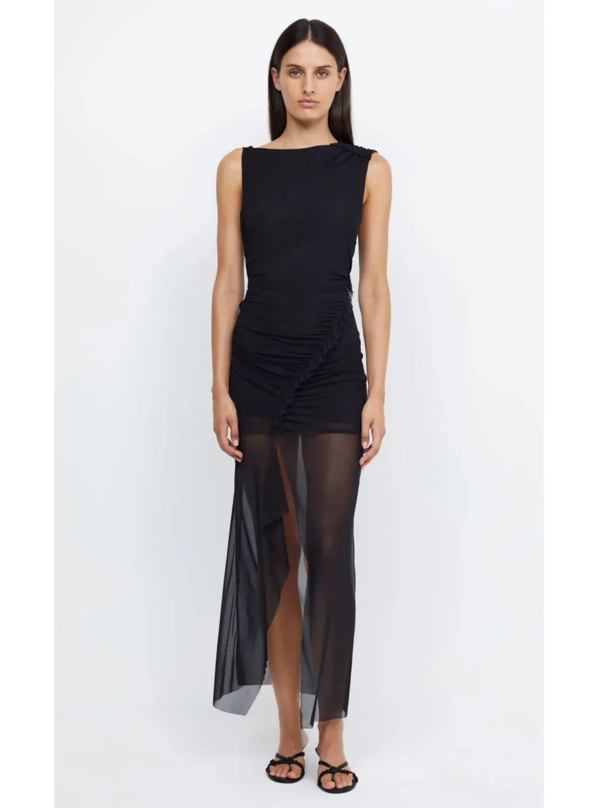 Bec & Bridge - The Julien Asym Maxi Dress Black - Size AU 6 for rent on The Volte - main image