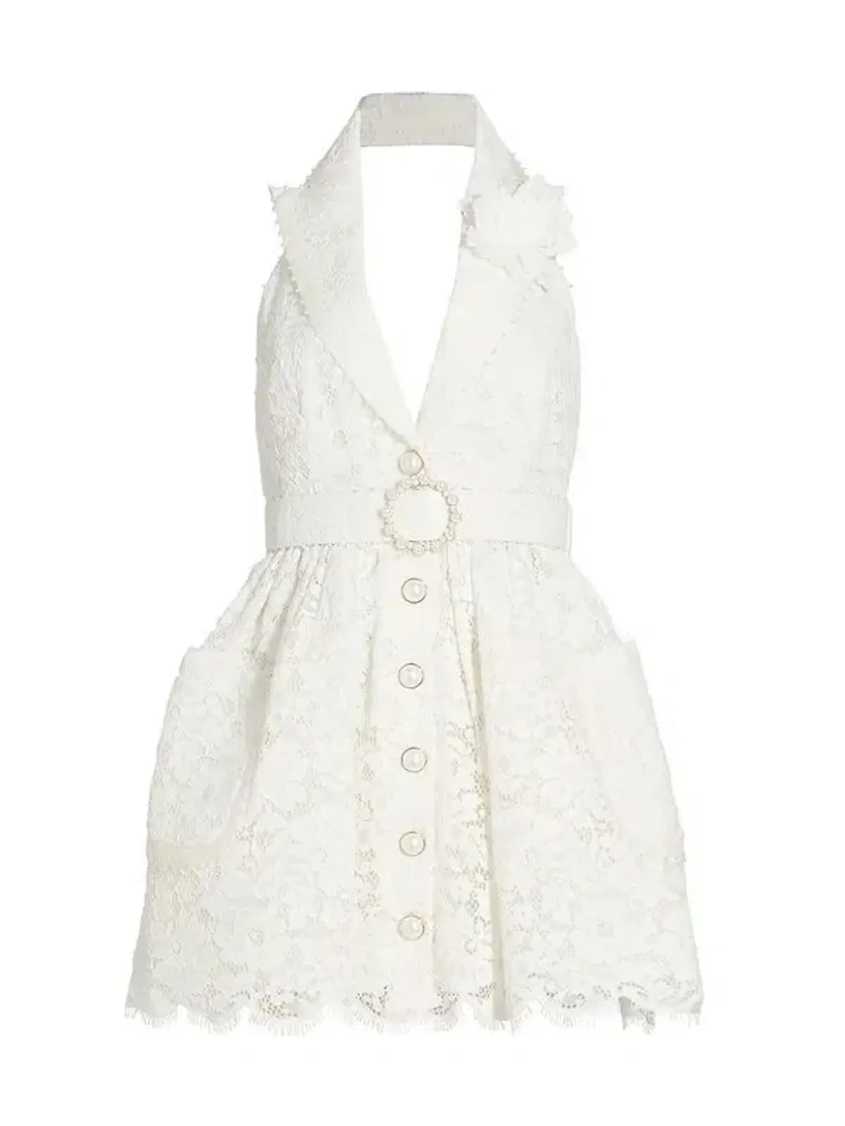Zimmermann High Tide Tuxedo Mini Dress White Size 1 / AU 10 - Image 4