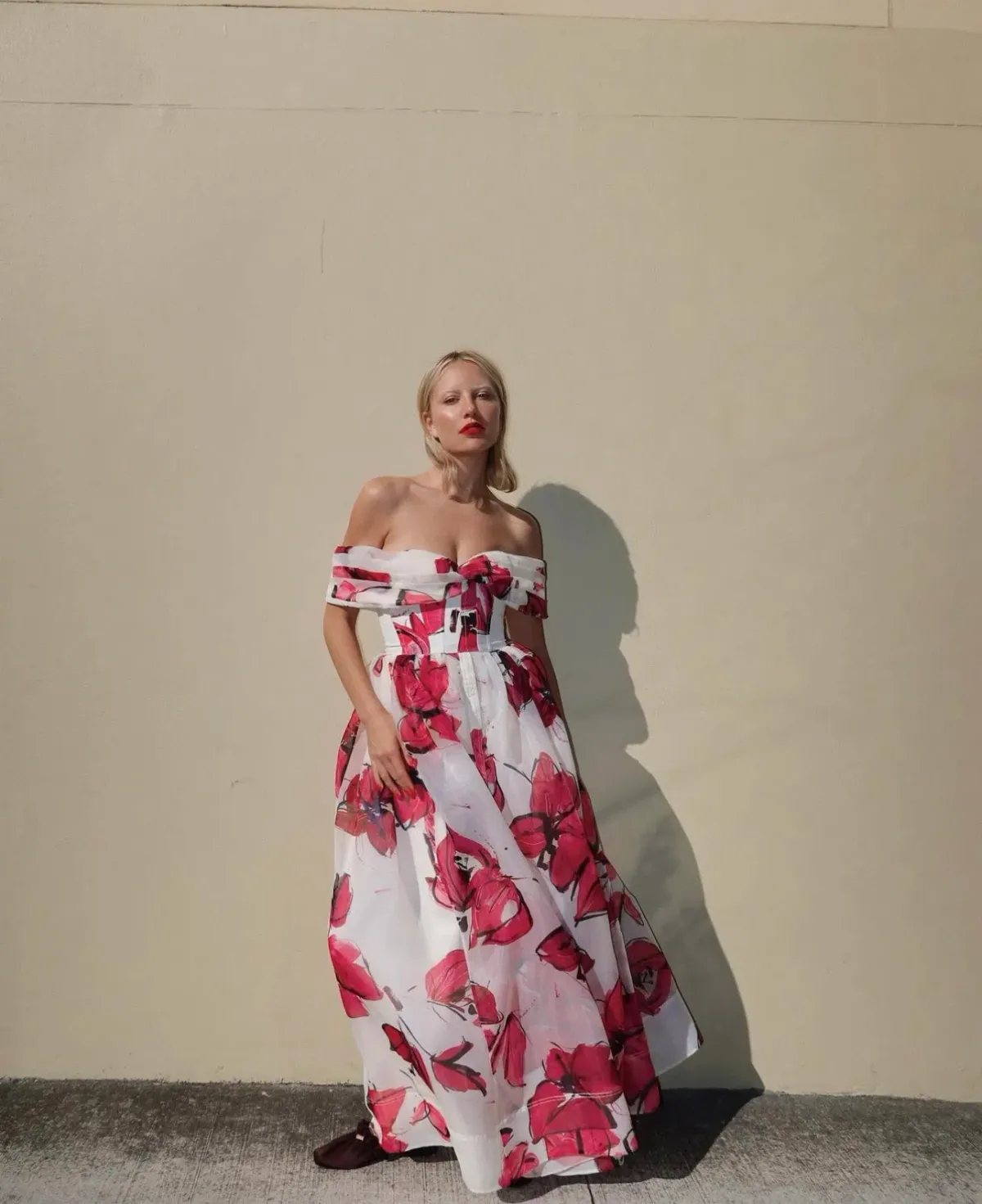 Aje Cordelia Corseted Maxi Dress Falling Floral Size 10 - Image 1