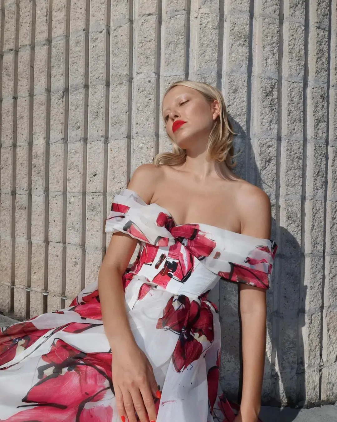 Aje Cordelia Corseted Maxi Dress Falling Floral Size 10 for rent on The Volte - main image