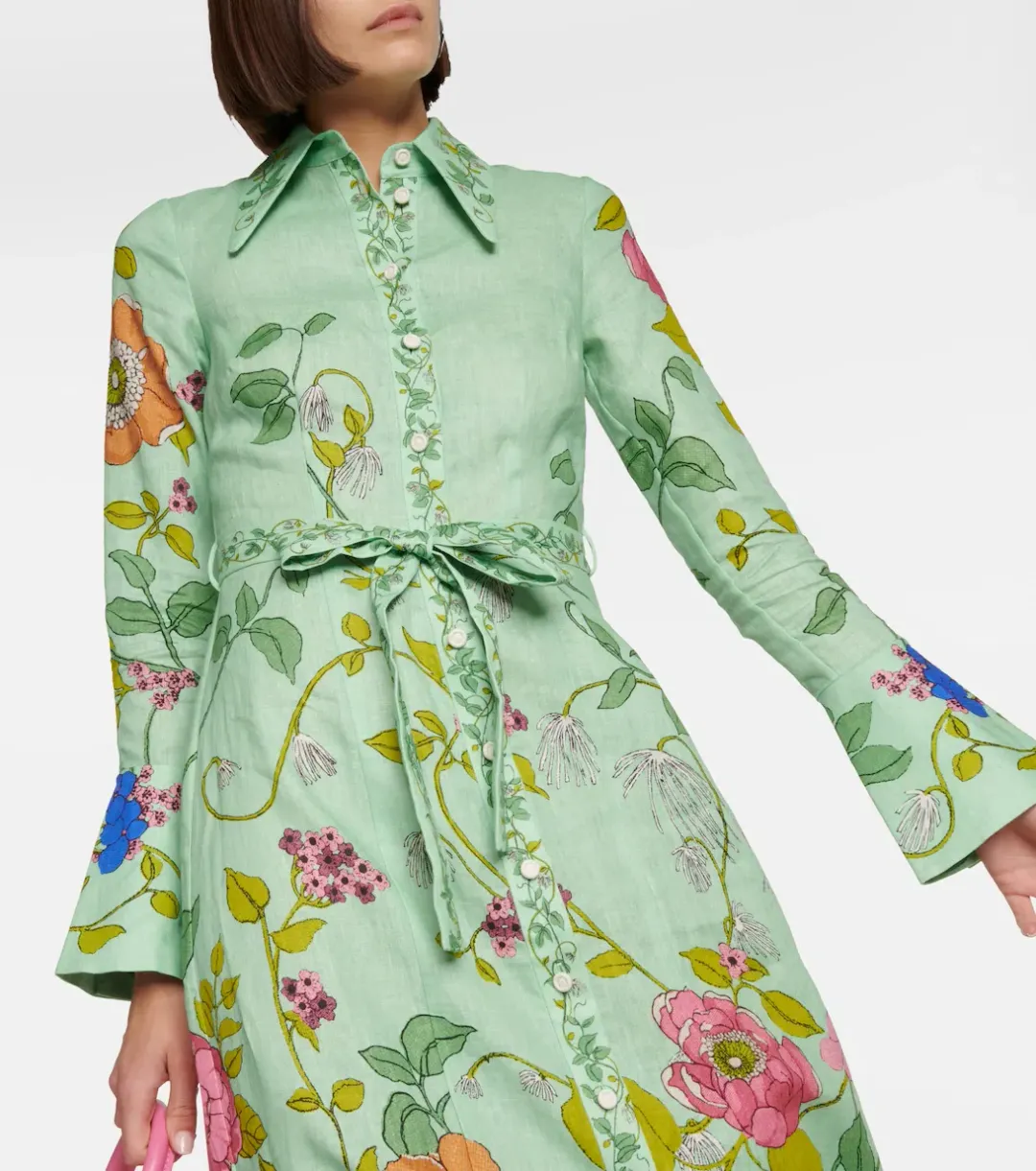 Alemais Olivia Midi Shirtdress Floral Size 10 for rent on The Volte - main image