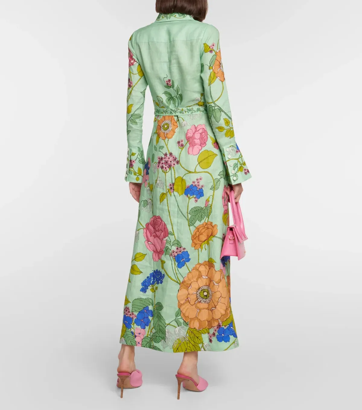 Alemais Olivia Midi Shirtdress Floral Size 10 - Image 4