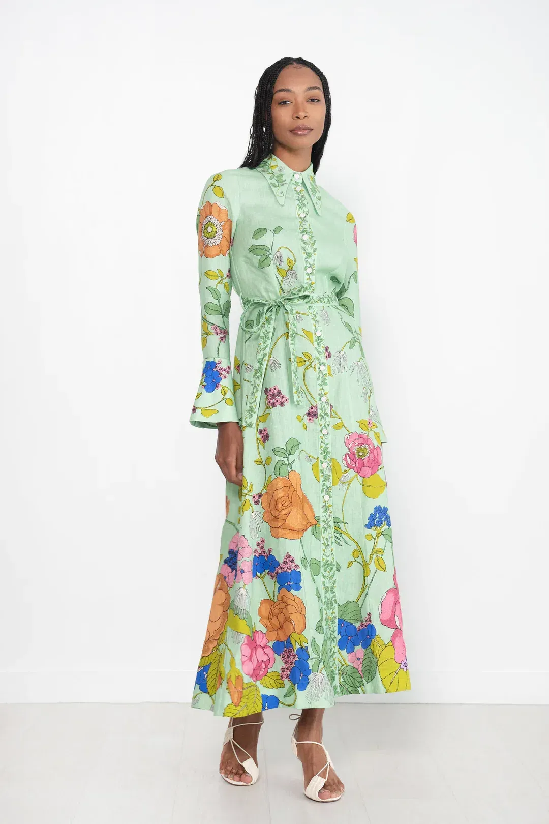Alemais Olivia Midi Shirtdress Floral Size 10 for rent on The Volte - main image