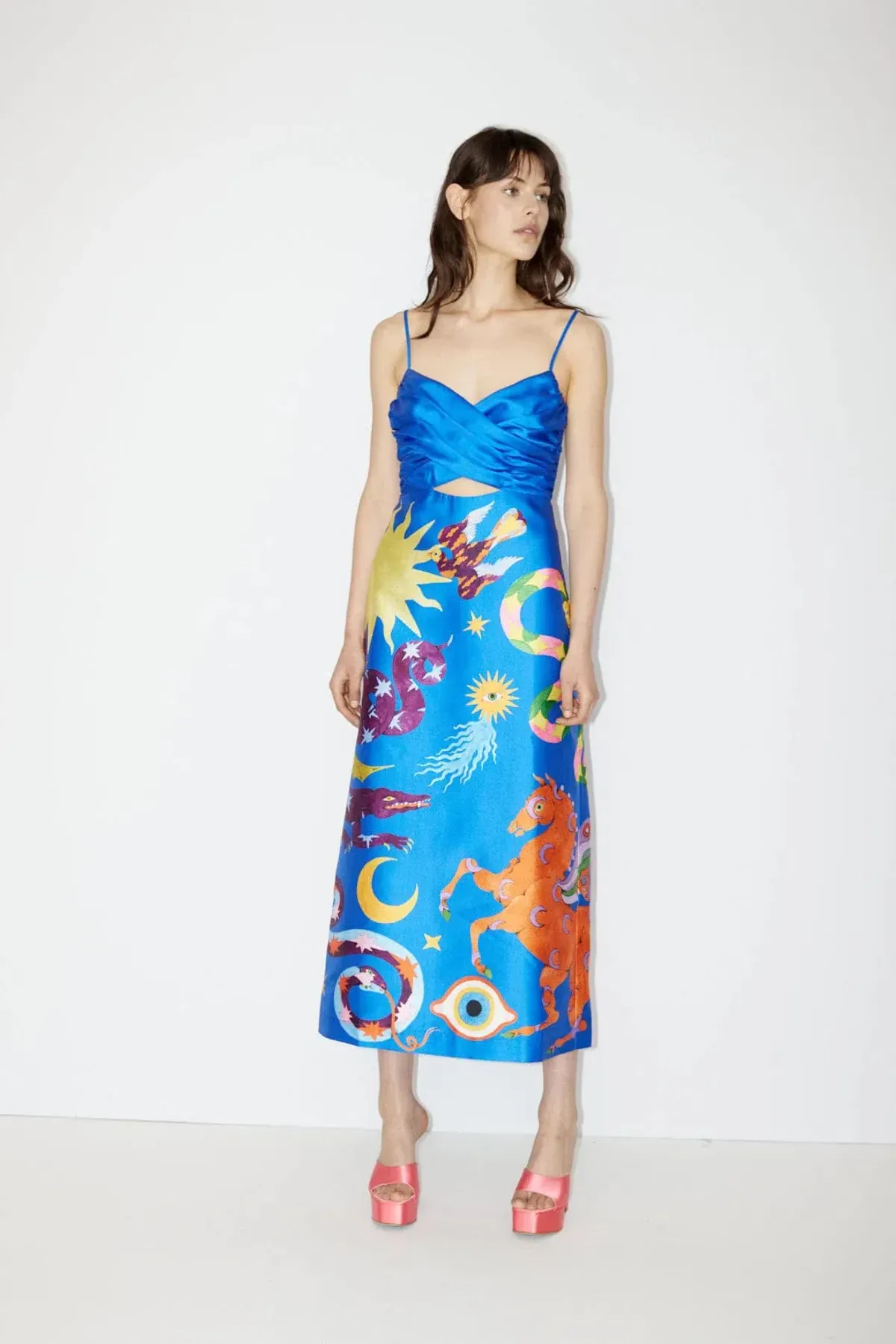 Alemais Guardian Midi Dress Blue Size 8 - Image 1