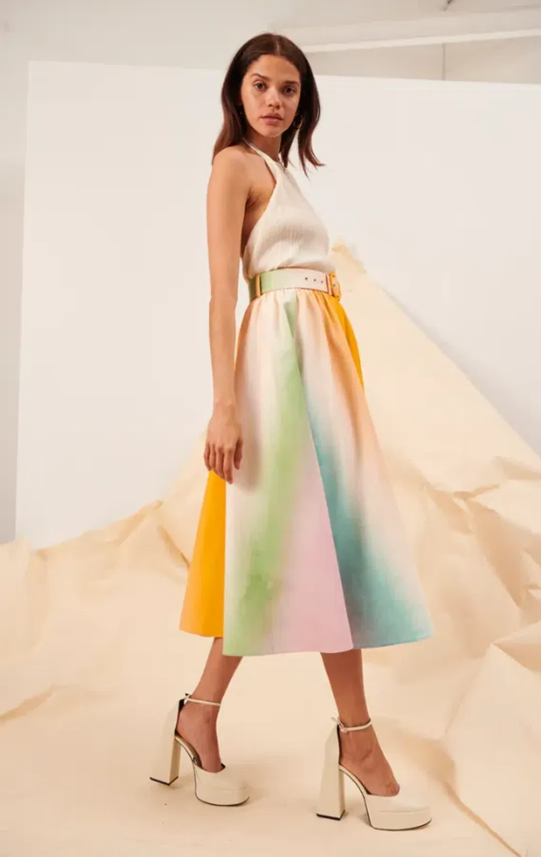 Kate Ford Corinth Maxi Skirt Multicoloured Size 4 / AU 14 for rent on The Volte - main image