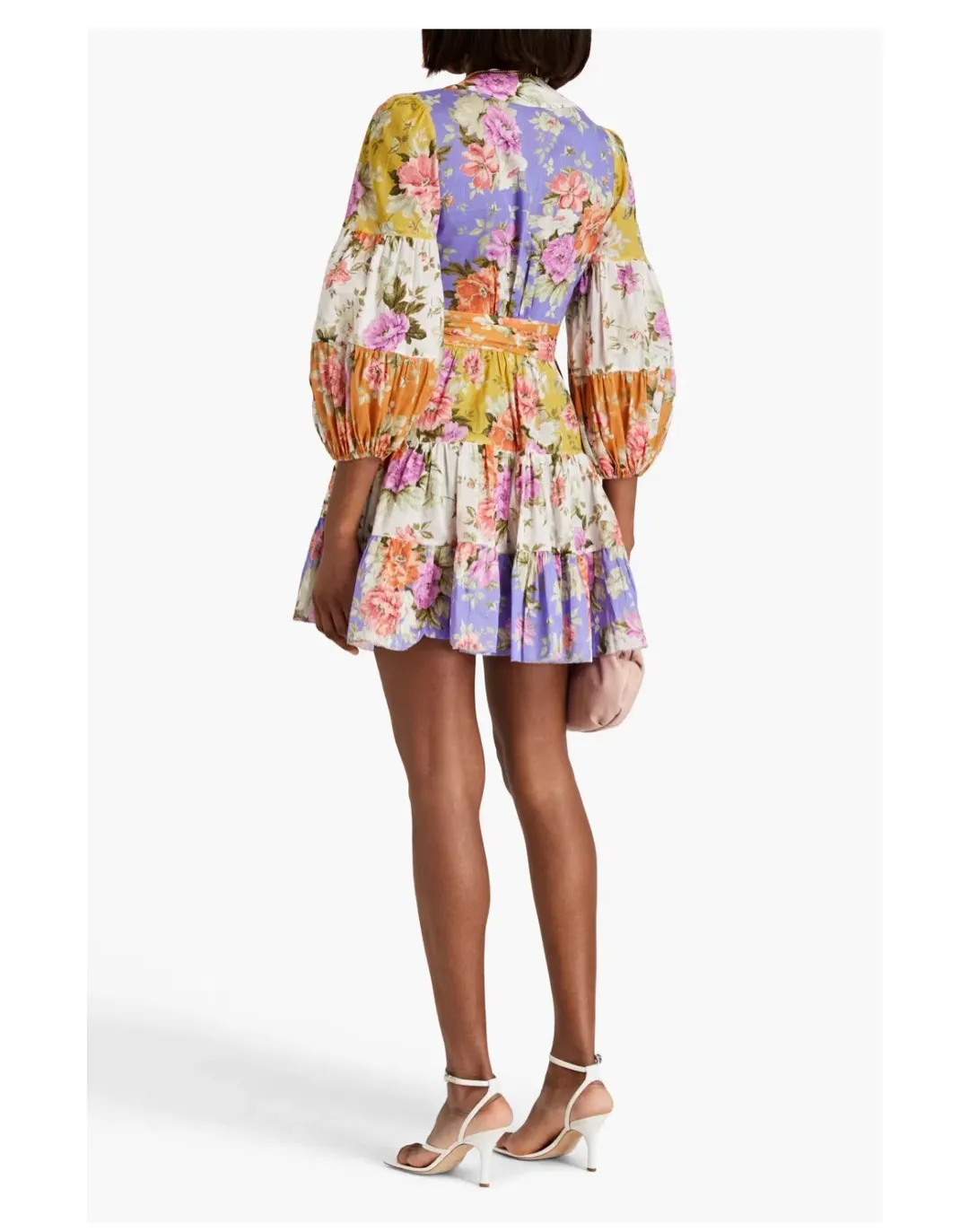 Zimmermann Pattie Wrap Mini Dress Floral Size 3/ Au 14 for rent on The Volte - main image