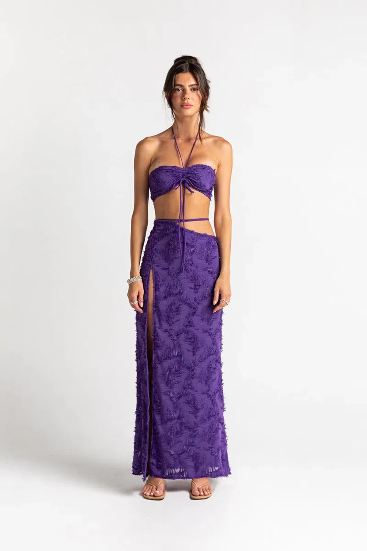 Arcina Ori Issi Set Top & Skirt Purple Size 8 for rent on The Volte - main image