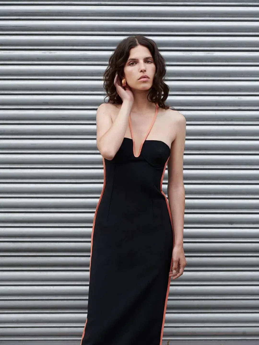 Paris Georgia Nassia Midi Dress Black Size 6 for rent on The Volte - main image