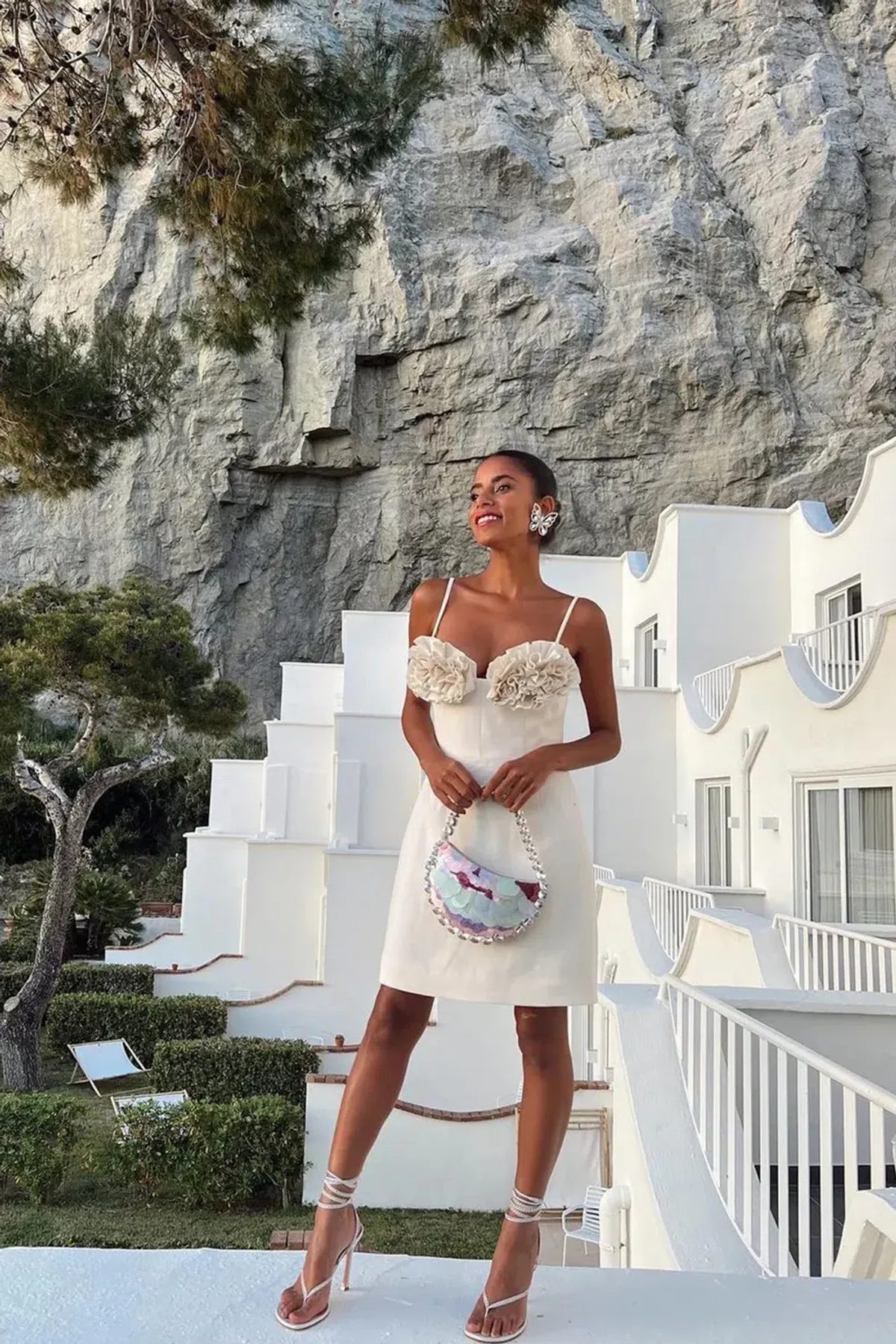 Rachel Gilbert Margot Mini Dress in Coconut Size 1 / AU 8 for rent on The Volte - main image