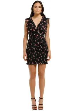 Talulah Incognito Mini Dress Black Print Size M/AU 10 for rent on The Volte - image 1